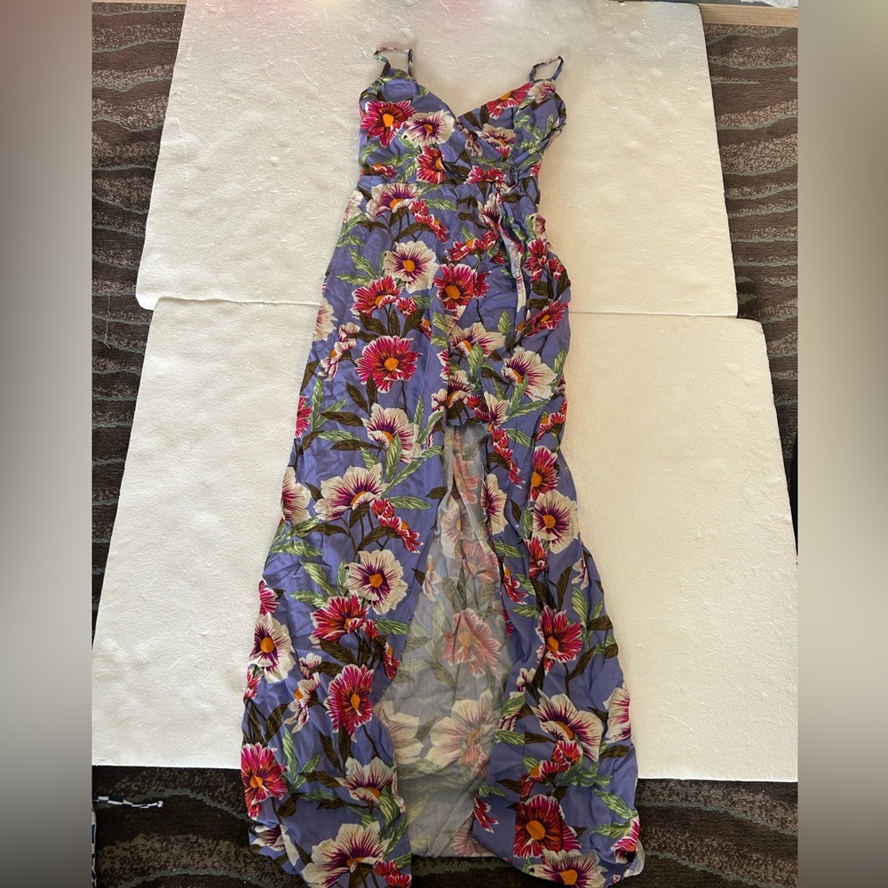 L*space riptide high low slip knot maxi dress lost in Ibiza purple floral print - Picture 7 of 13